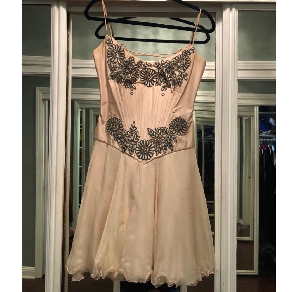 Eavis and Brown London Corset pure silk mini dress